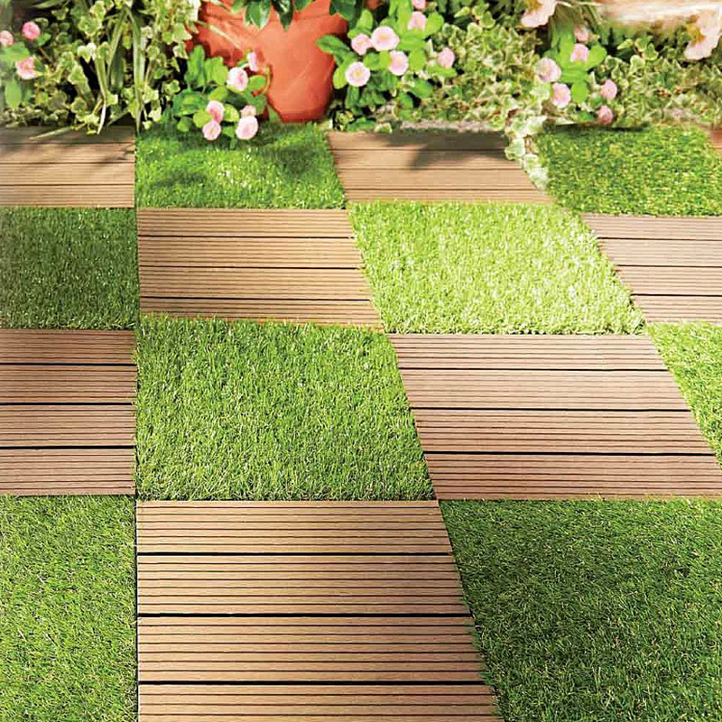 Плитки для палубы из искусственной травы для защиты окружающей среды на открытом воздухе