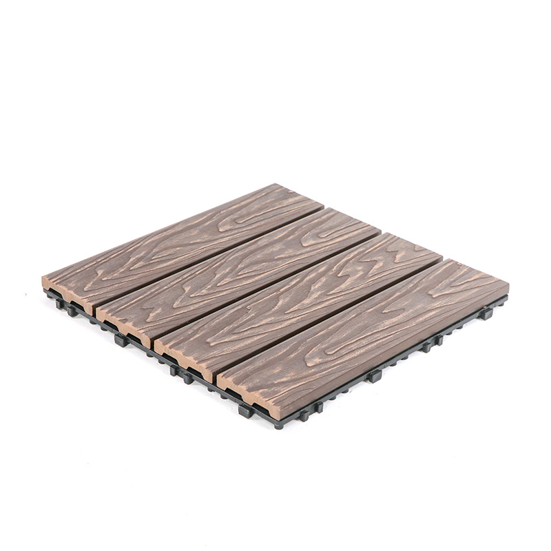 Деревянное зерно WPC, блокирующая плитка для террасы для садовых балконов