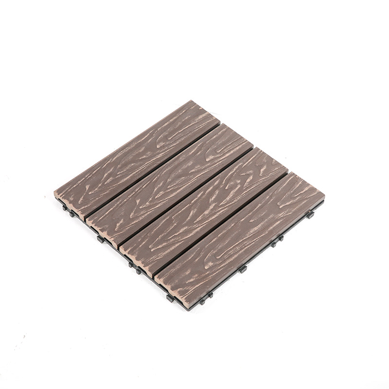 Деревянное зерно WPC, блокирующая плитка для террасы для садовых балконов