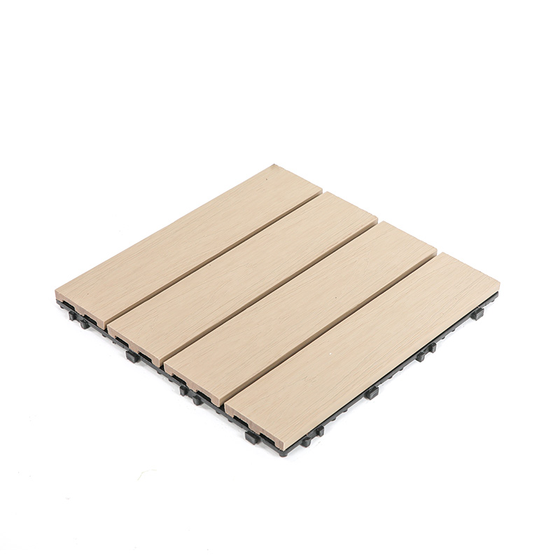 Прочная композитная переплетенная палубная плитка WPC на открытом воздухе деревянная пластиковая плитка
